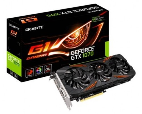 TARJETA GRÁFICA GIGABYTE GTX 1070 G1 GAMING 8GB GDR5X NVIDIA